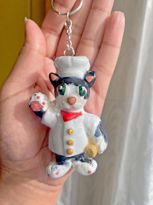 Cat Chef keychain Cat Lover Gift Idea
