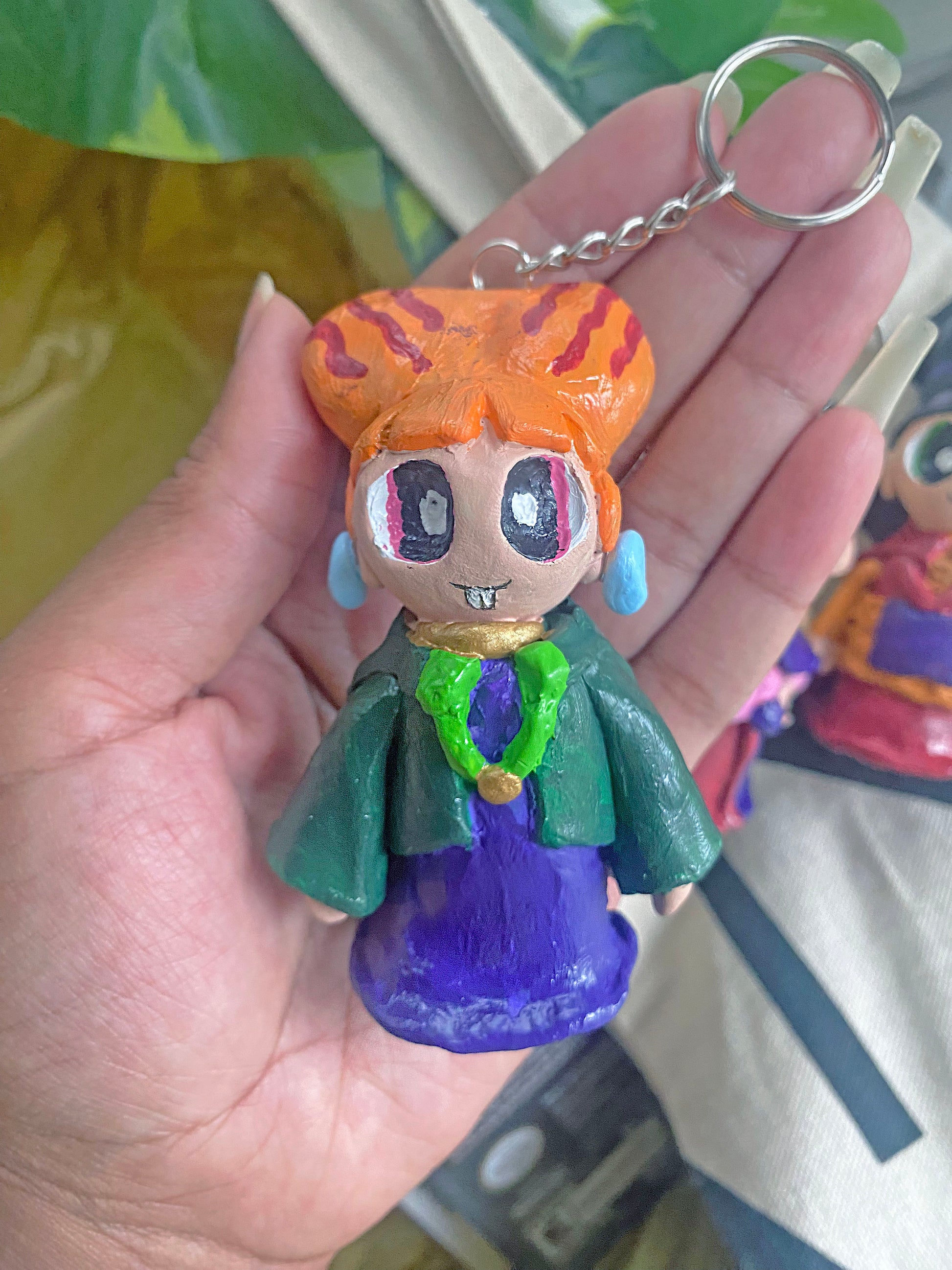 Powerpuff Girls Sanderson Sisters charm keychains
